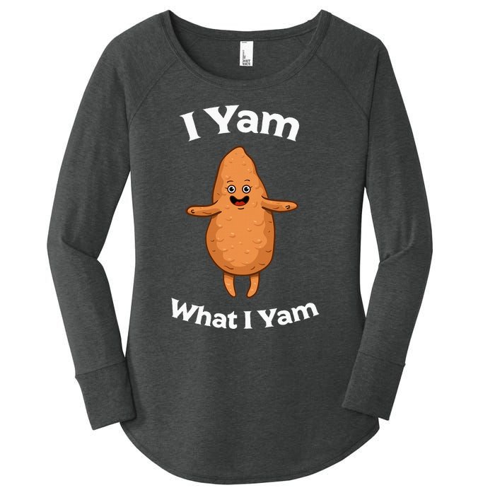 I Yam What I Yam Dancing Sweet Potato Women's Perfect Tri Tunic Long Sleeve Shirt