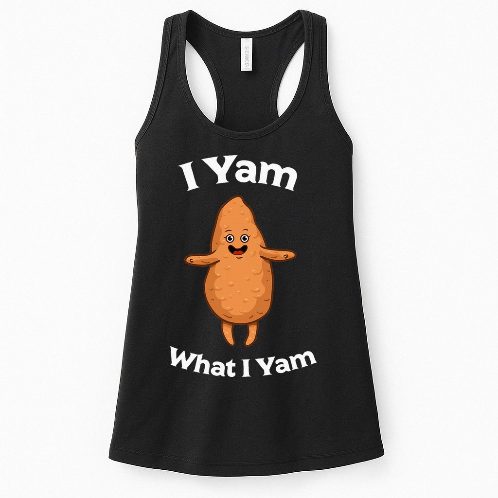 I Yam What I Yam Dancing Sweet Potato Womens Tank Top