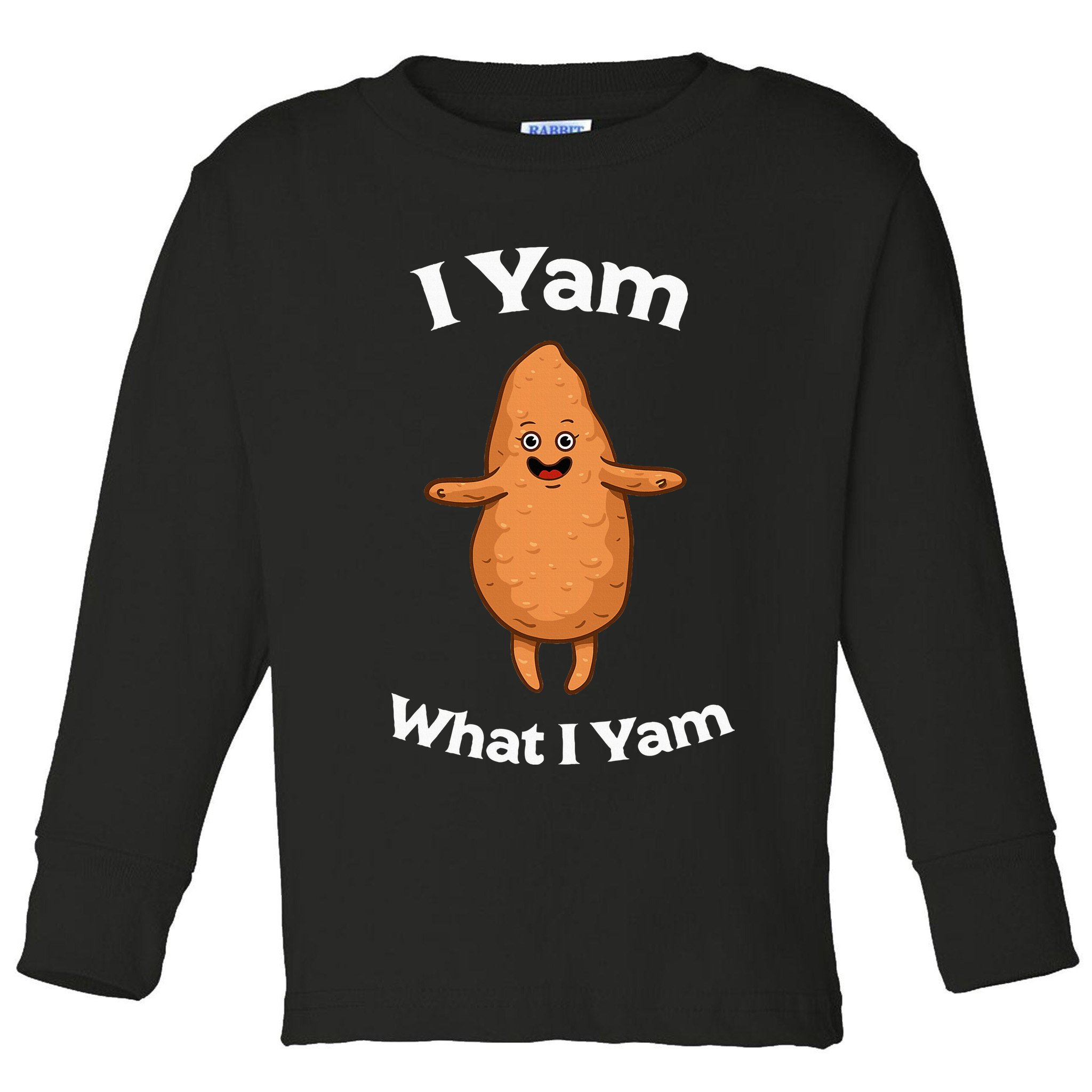I Yam What I Yam Dancing Sweet Potato Toddler Long Sleeve Shirt