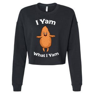 I Yam What I Yam Dancing Sweet Potato Cropped Pullover Crew