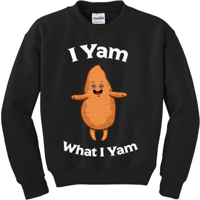 I Yam What I Yam Dancing Sweet Potato Kids Sweatshirt