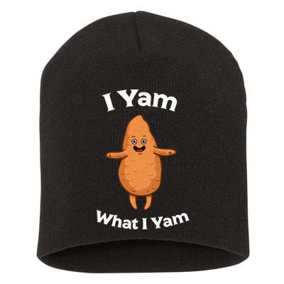 I Yam What I Yam Dancing Sweet Potato Short Acrylic Beanie