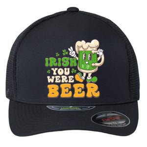 Irish You Were Beer Groovy Green Beer St Patrick's Day Flexfit Unipanel Trucker Cap