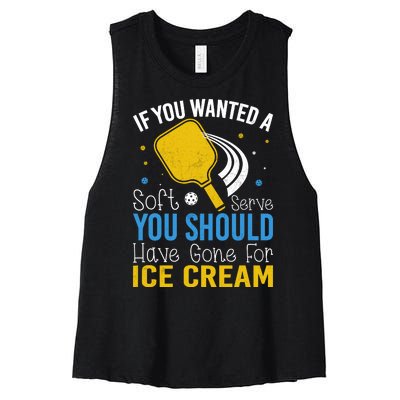 If You Wanted Soft Serve You Should Have Gone For Ice Cream Women's Racerback Cropped Tank