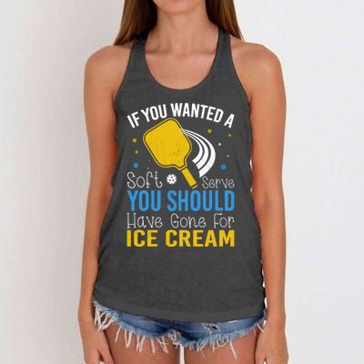 If You Wanted Soft Serve You Should Have Gone For Ice Cream Women's Knotted Racerback Tank