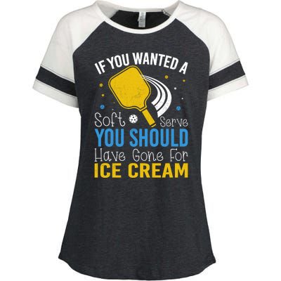 If You Wanted Soft Serve You Should Have Gone For Ice Cream Enza Ladies Jersey Colorblock Tee