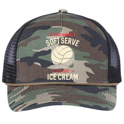 If You Want A Soft Serve Voleyball Retro Rope Trucker Hat Cap