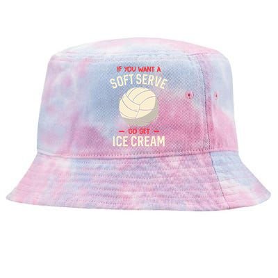 If You Want A Soft Serve Voleyball Tie-Dyed Bucket Hat