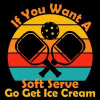 If You Want A Soft Serve Go Get Ice Cream Funny Pickleball 16 in Basic Backpack