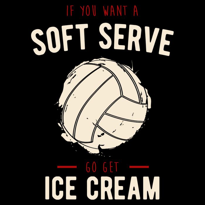 If You Want A Soft Serve Go Get Ice Cream Funny Vollyball 7-Panel Snapback Hat