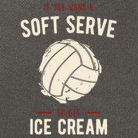 If You Want A Soft Serve Go Get Ice Cream Funny Vollyball Cotton Canvas Backpack
