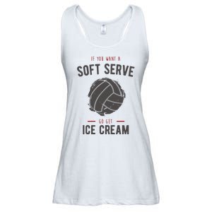 If You Want A Soft Serve Go Get Ice Cream Funny Vollyball Ladies Essential Flowy Tank