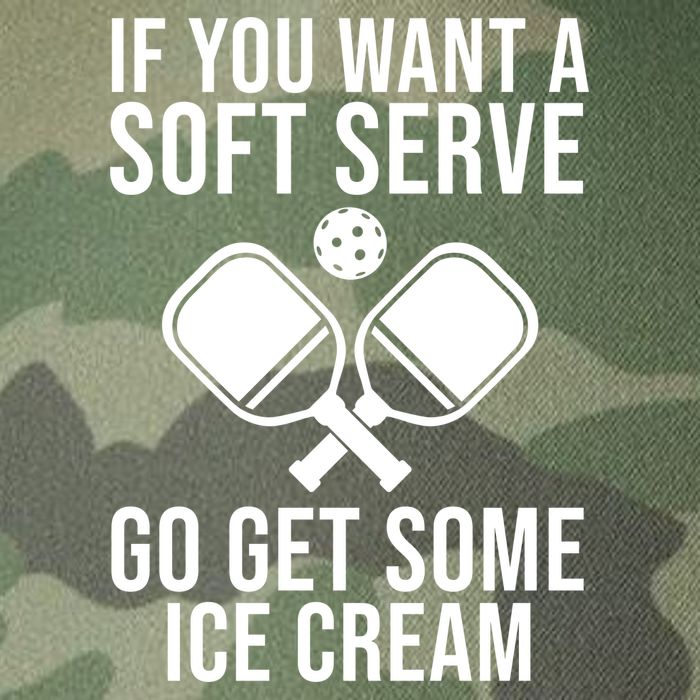 If You Want A Soft Serve Go Get Some Ice Cream Funny Pickleball Legacy Tie Dye Trucker Hat