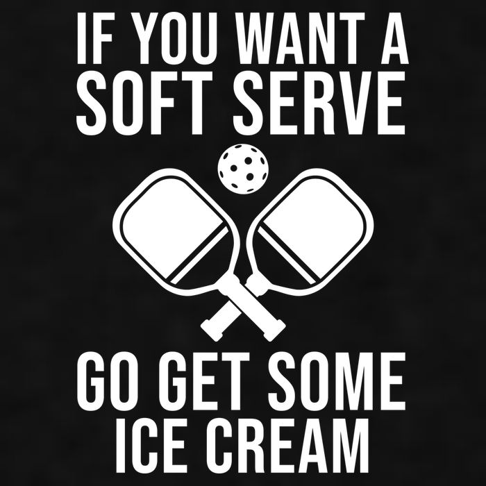 If You Want A Soft Serve Go Get Some Ice Cream Funny Pickleball Ladies PosiCharge Tri-Blend Wicking Tank