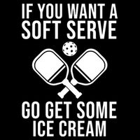 If You Want A Soft Serve Go Get Some Ice Cream Funny Pickleball 16 in Basic Backpack