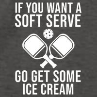 If You Want A Soft Serve Go Get Some Ice Cream Funny Pickleball Vector Backpack