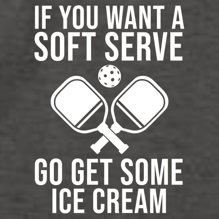 If You Want A Soft Serve Go Get Some Ice Cream Funny Pickleball Vector Backpack