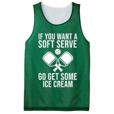 If You Want A Soft Serve Go Get Some Ice Cream Funny Pickleball Mesh Reversible Basketball Jersey Tank