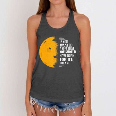 If You Wanted A Soft Serve Funny Pickleball Women's Knotted Racerback Tank