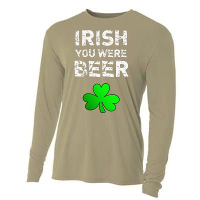 Irish You Were Beer Funny St. Saint Patrick's Day Cooling Performance Long Sleeve Crew