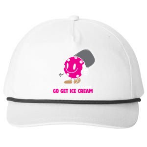 If You Want Soft Serve Go Get Ice Cream Funny Pickleball Gift Snapback Five-Panel Rope Hat