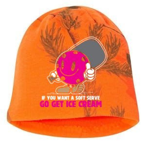 If You Want Soft Serve Go Get Ice Cream Funny Pickleball Gift Kati - Camo Knit Beanie