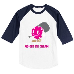 If You Want Soft Serve Go Get Ice Cream Funny Pickleball Gift Baseball Sleeve Shirt