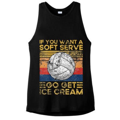 If You Want A Soft Serve Go Get Ice Cream Volleyball Ladies PosiCharge Tri-Blend Wicking Tank