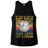 If You Want A Soft Serve Go Get Ice Cream Volleyball Ladies PosiCharge Tri-Blend Wicking Tank