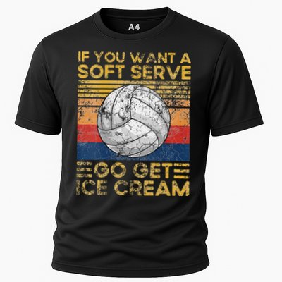 If You Want A Soft Serve Go Get Ice Cream Volleyball Performance Shirt