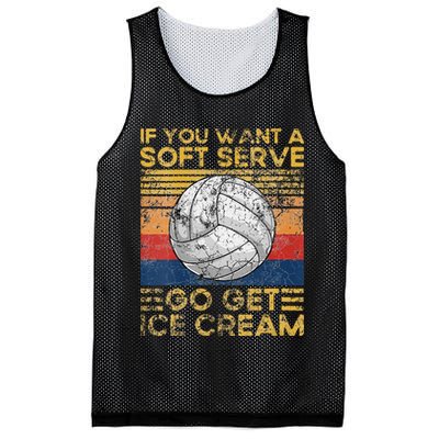 If You Want A Soft Serve Go Get Ice Cream Volleyball Mesh Reversible Basketball Jersey Tank