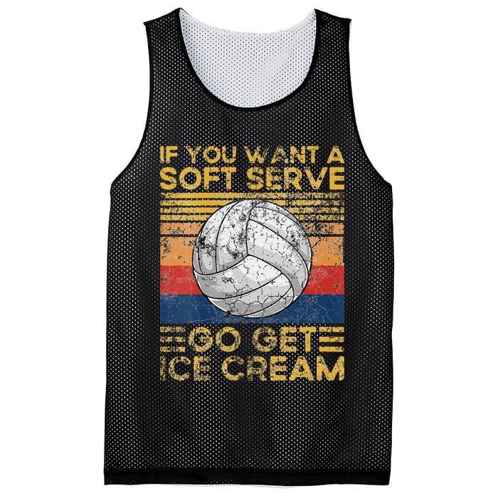 If You Want A Soft Serve Go Get Ice Cream Volleyball Mesh Reversible Basketball Jersey Tank