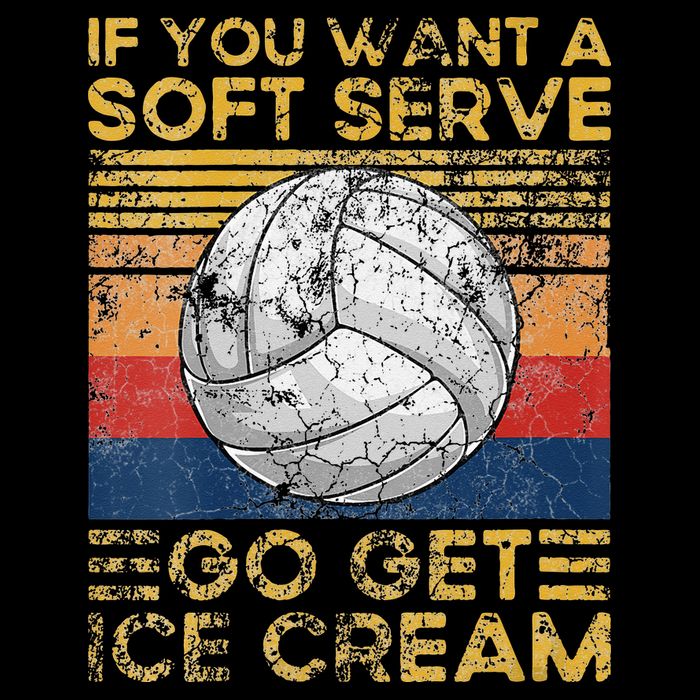 If You Want A Soft Serve Go Get Ice Cream Volleyball Cooling Performance Long Sleeve Crew