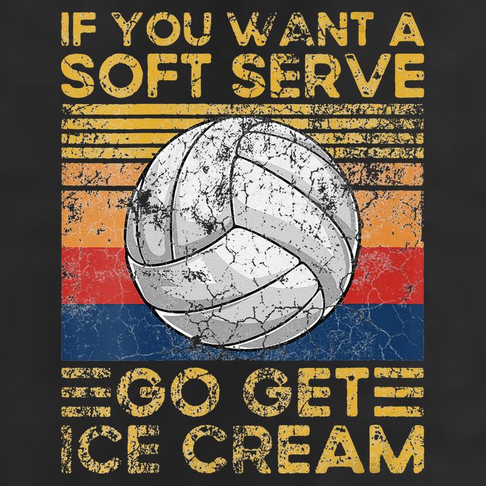 If You Want A Soft Serve Go Get Ice Cream Volleyball Trucker Hat