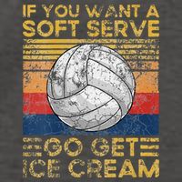 If You Want A Soft Serve Go Get Ice Cream Volleyball Vector Backpack