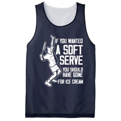 If You Wanted A Soft Serve Tennis Funny Tennis Player Mesh Reversible Basketball Jersey Tank