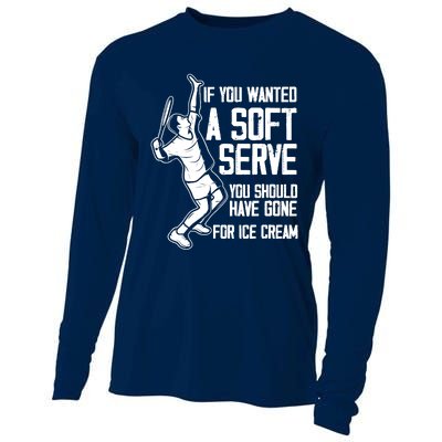 If You Wanted A Soft Serve Tennis Funny Tennis Player Cooling Performance Long Sleeve Crew