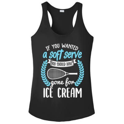 If You Wanted A Soft Serve - Funny Pickleball Player Ladies PosiCharge Competitor Racerback Tank