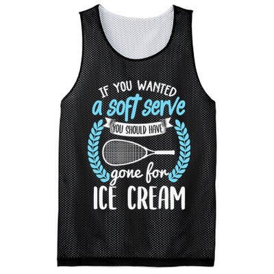 If You Wanted A Soft Serve - Funny Pickleball Player Mesh Reversible Basketball Jersey Tank
