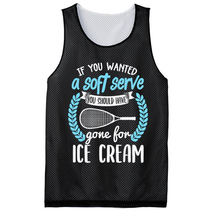 If You Wanted A Soft Serve - Funny Pickleball Player Mesh Reversible Basketball Jersey Tank