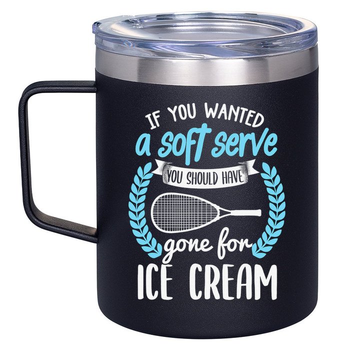 If You Wanted A Soft Serve - Funny Pickleball Player 12oz Stainless Steel Coffee Mug