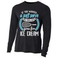 If You Wanted A Soft Serve - Funny Pickleball Player Cooling Performance Long Sleeve Crew