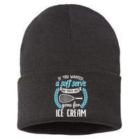 If You Wanted A Soft Serve - Funny Pickleball Player Sustainable Knit Beanie