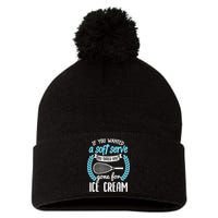 If You Wanted A Soft Serve - Funny Pickleball Player Pom Pom 12in Knit Beanie