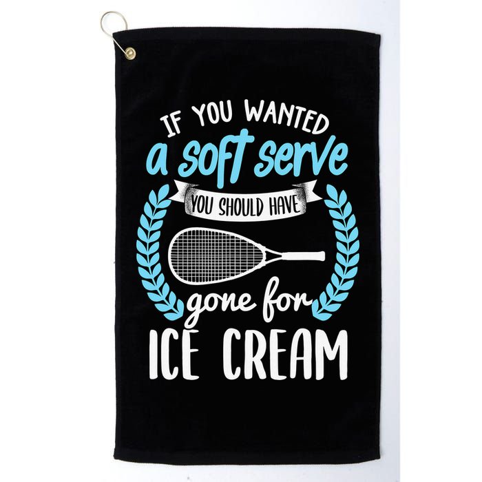 If You Wanted A Soft Serve - Funny Pickleball Player Golf Towel