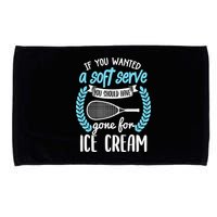 If You Wanted A Soft Serve - Funny Pickleball Player Microfiber Hand Towel