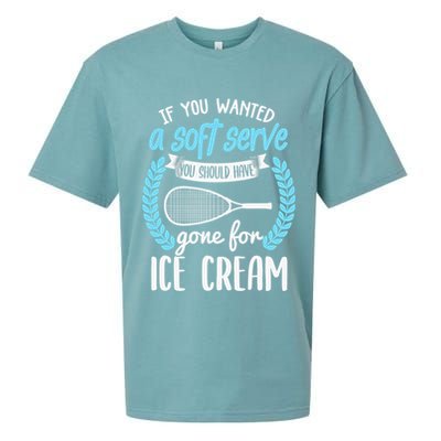 If You Wanted A Soft Serve - Funny Pickleball Player Sueded Cloud Jersey T-Shirt