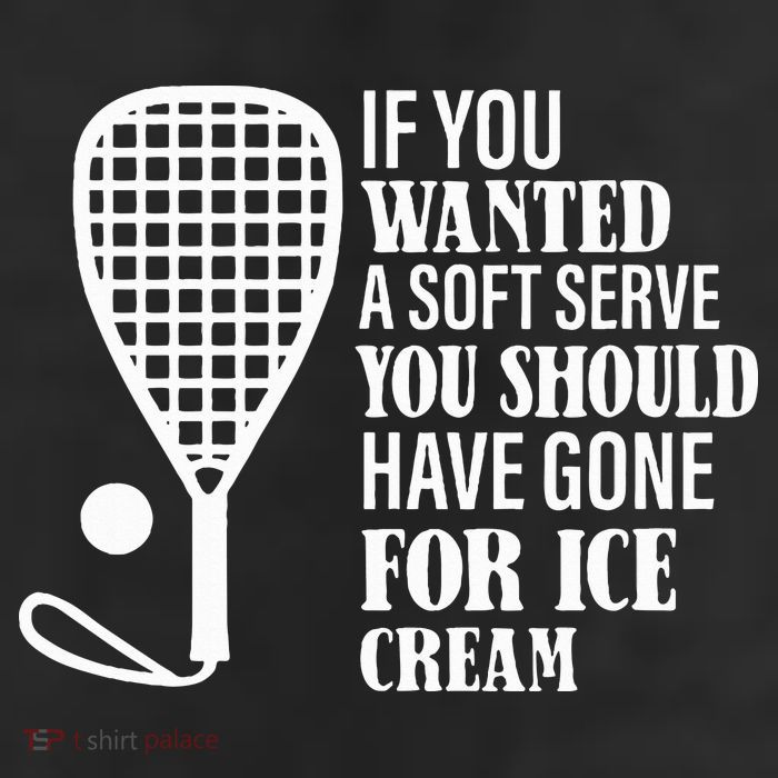 If You Wanted A Soft Serve Funny Racquetball 7 Panel Mesh Trucker Snapback Hat