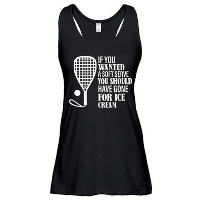If You Wanted A Soft Serve Funny Racquetball Ladies Essential Flowy Tank