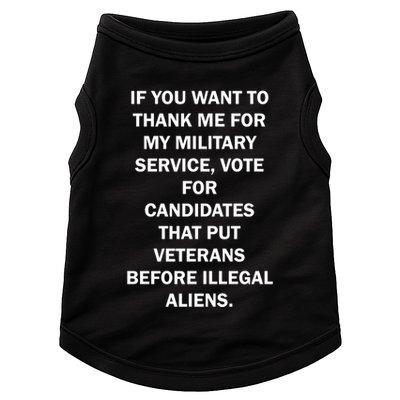 If You Want To Thank Me For My Military Service Doggie Tank